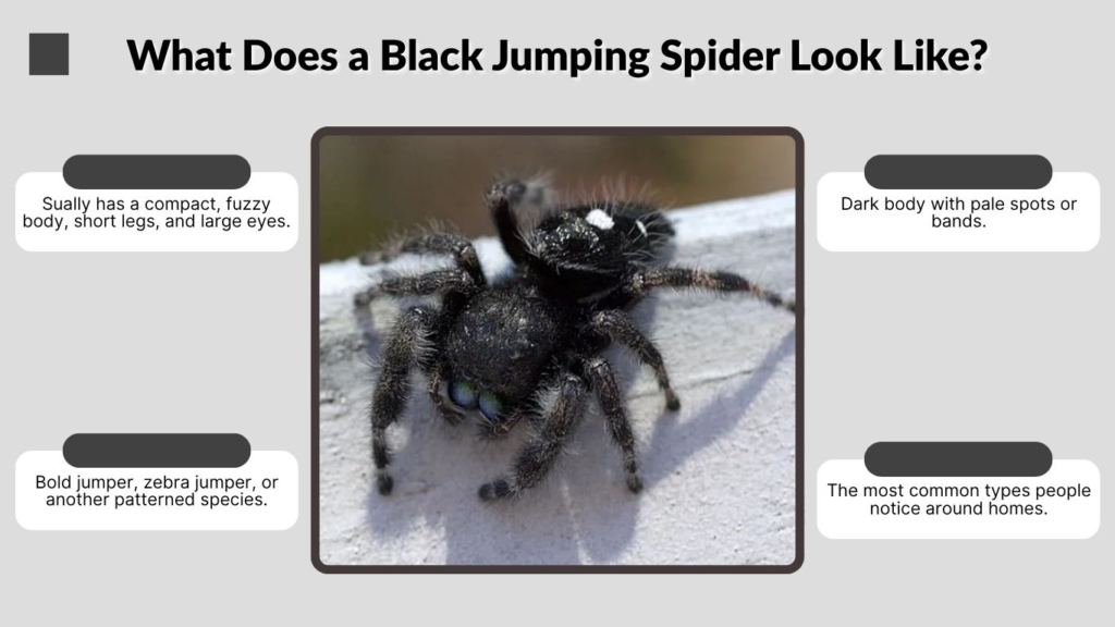 What Does a Black Jumping Spider Look Like?