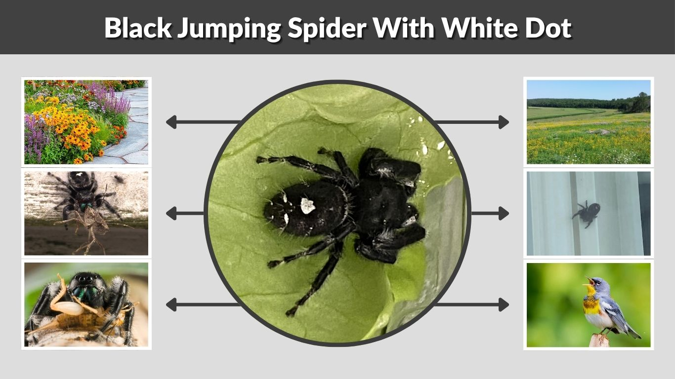 Black Jumping Spider With White Dot: Identification and Facts
