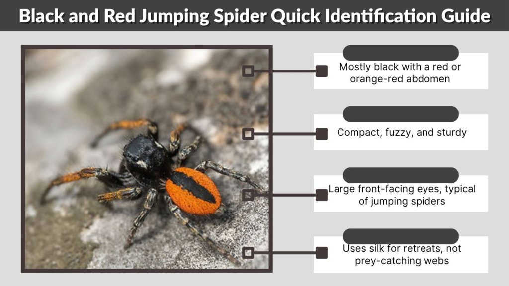 Black and Red Jumping Spider Quick Identification Guide