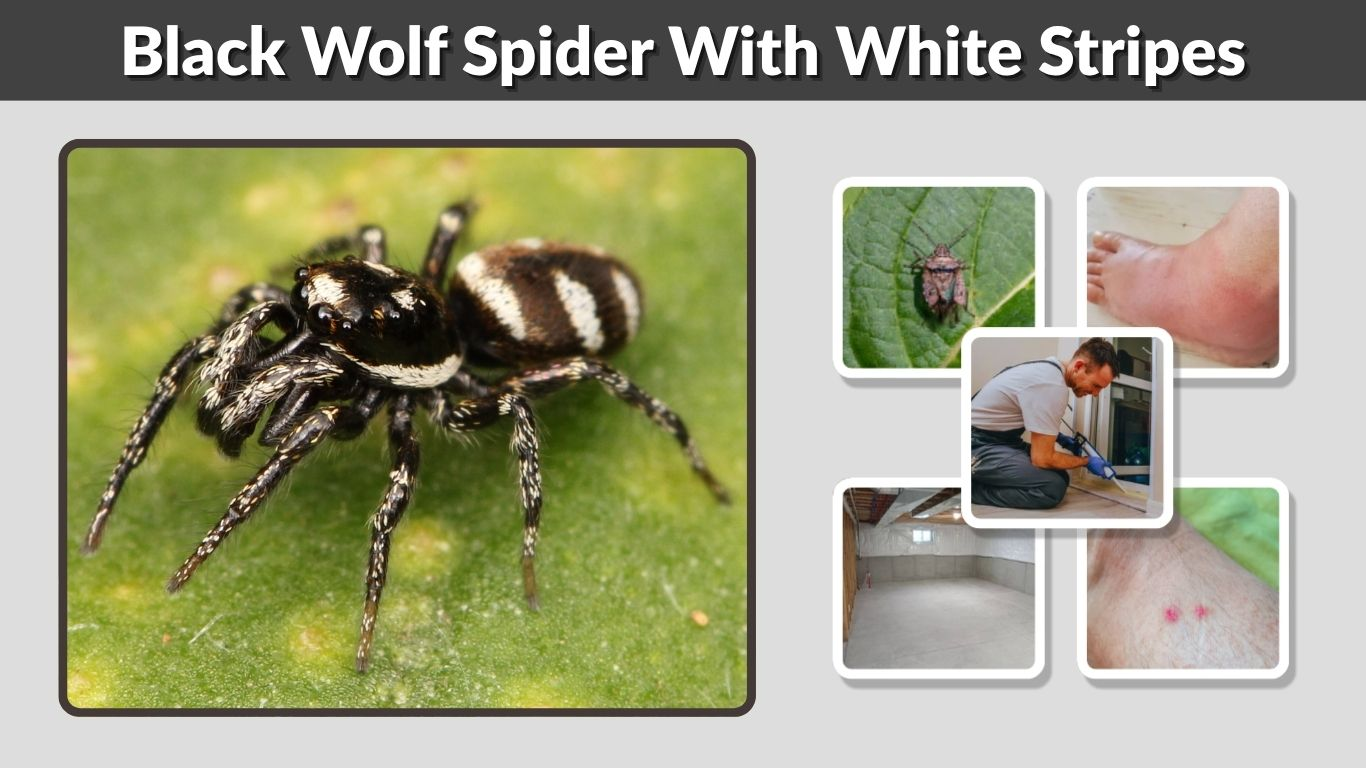 Black Wolf Spider With White Stripes: Identification, Bite, and Similar Species