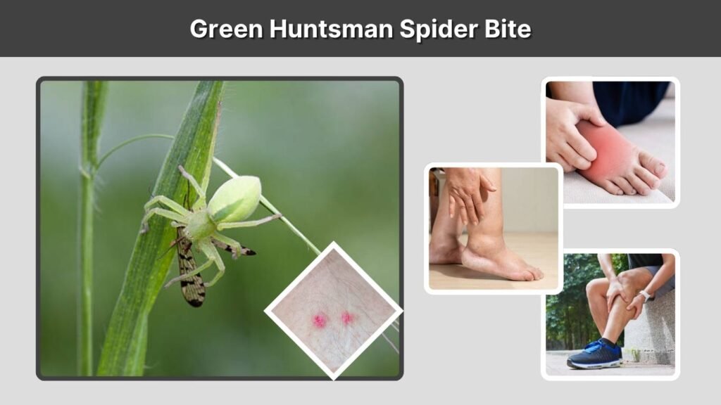 Green Huntsman Spider Bite