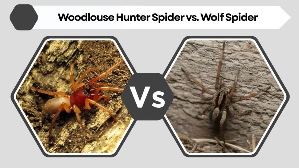Woodlouse Hunter Spider vs. Wolf Spider
