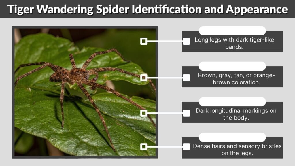Tiger Wandering Spider Identification and Appearance