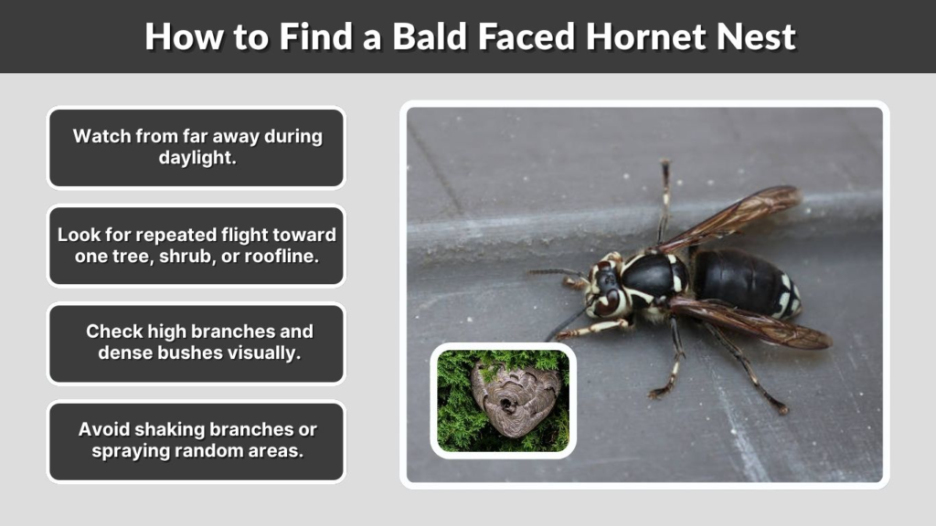 How to Find a Bald Faced Hornet Nest