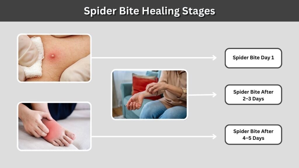 Spider Bite Healing Stages