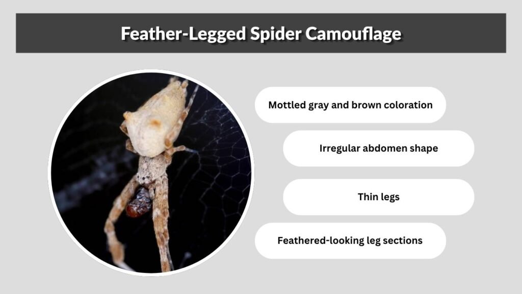 Feather-Legged Spider Camouflage