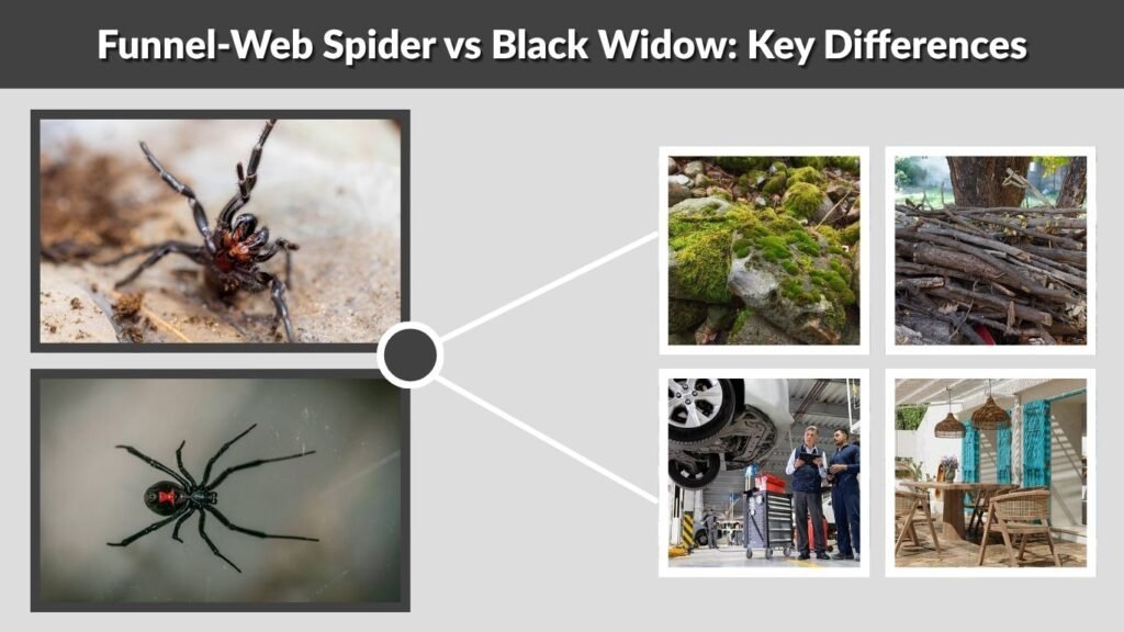 Funnel-Web Spider vs Black Widow: Key Differences