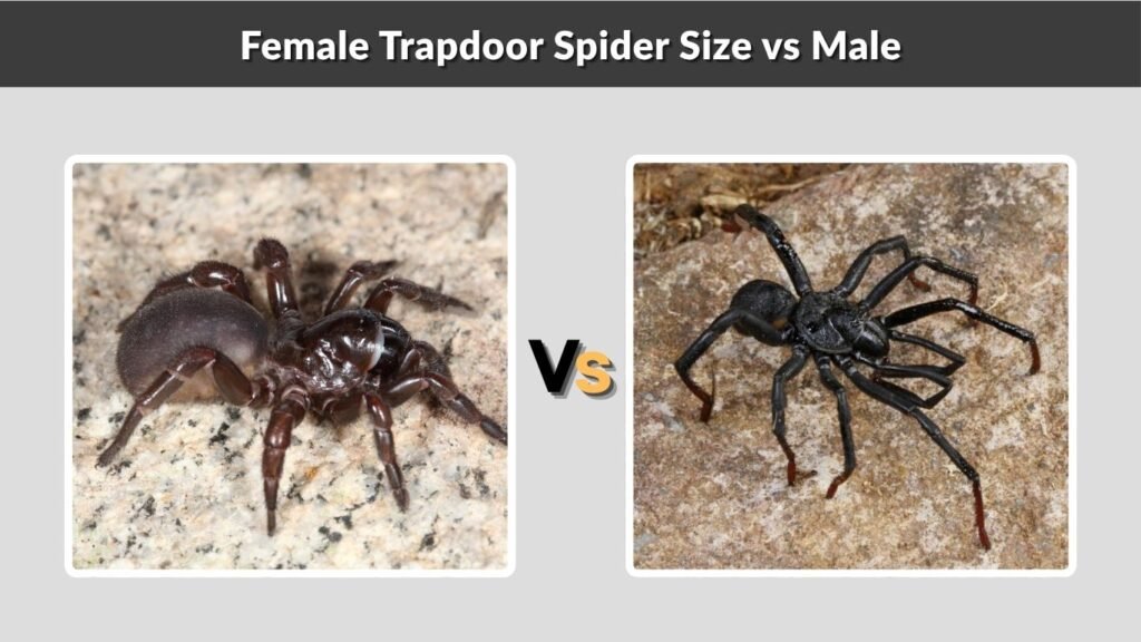 Female Trapdoor Spider Size vs Male