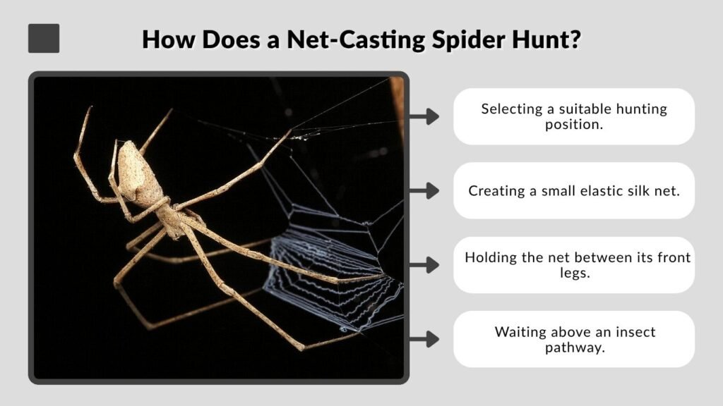 How Does a Net-Casting Spider Hunt?