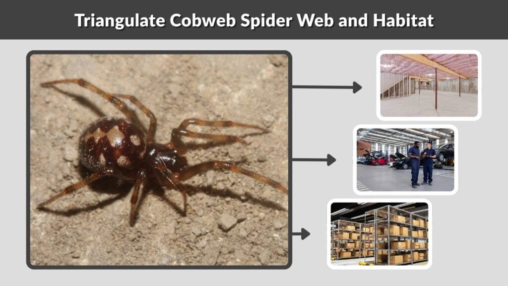 Triangulate Cobweb Spider Web and Habitat