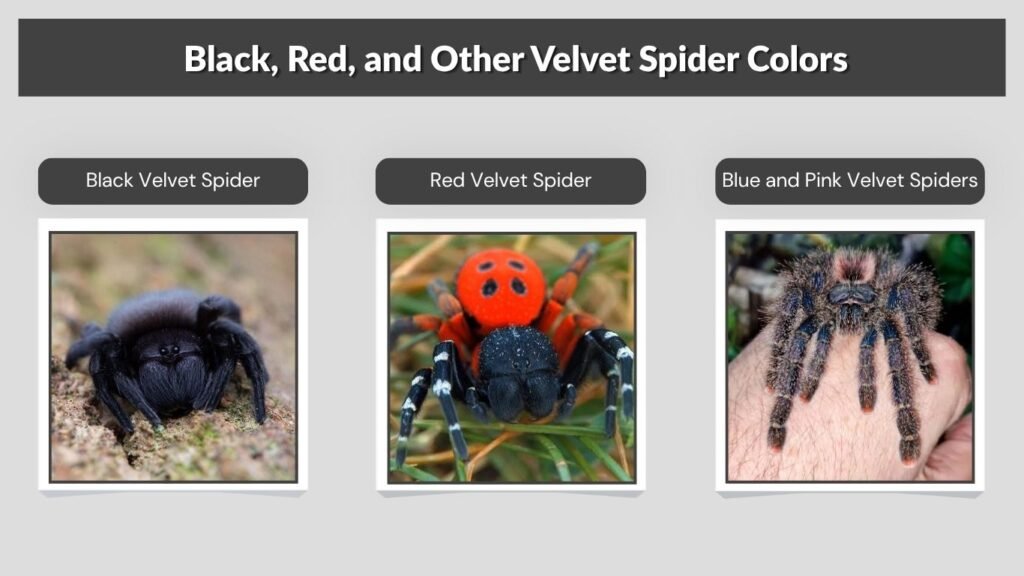Black, Red, and Other Velvet Spider Colors