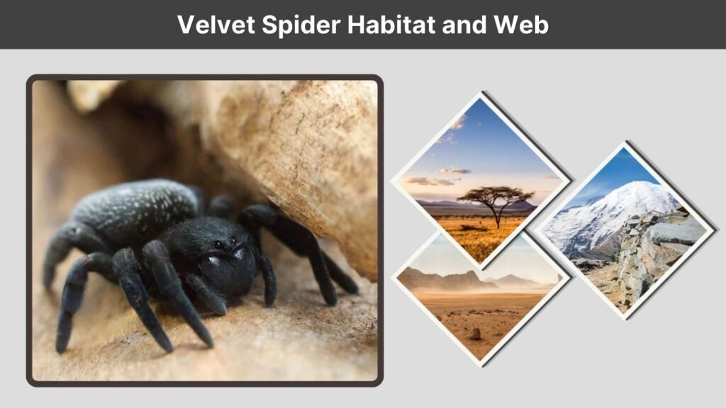 Velvet Spider Habitat and Web