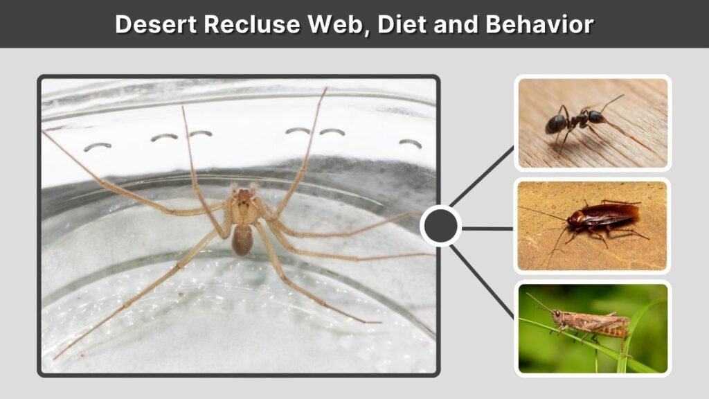 Desert Recluse Web, Diet and Behavior