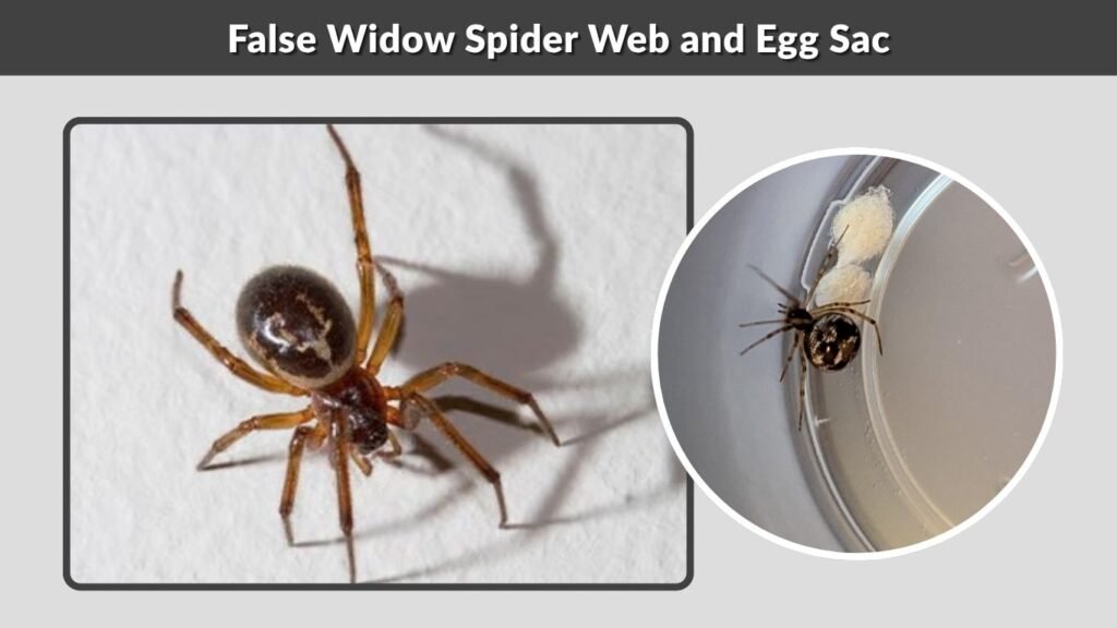 False Widow Spider Web and Egg Sac
