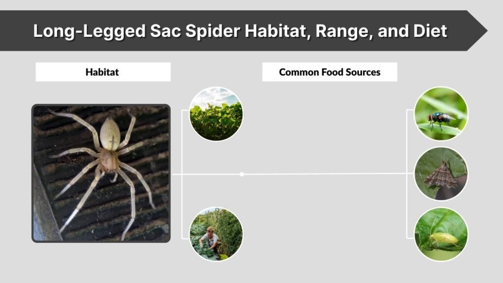 Long-Legged Sac Spider Habitat, Range, and Diet