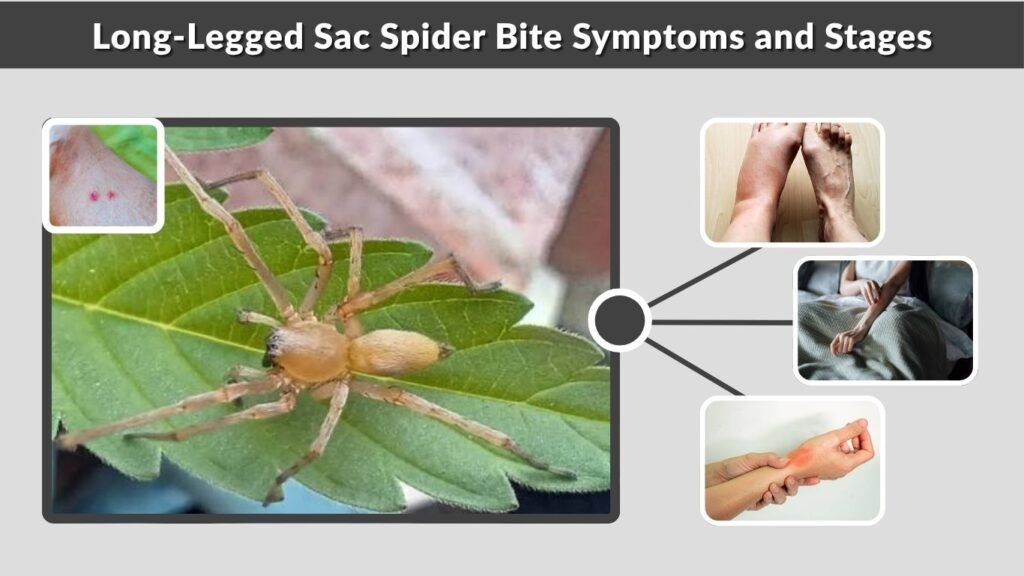 Long-Legged Sac Spider Bite Symptoms and Stages