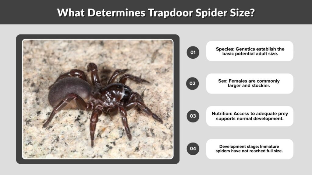 What Determines Trapdoor Spider Size?