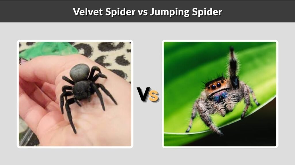 Velvet Spider vs Jumping Spider