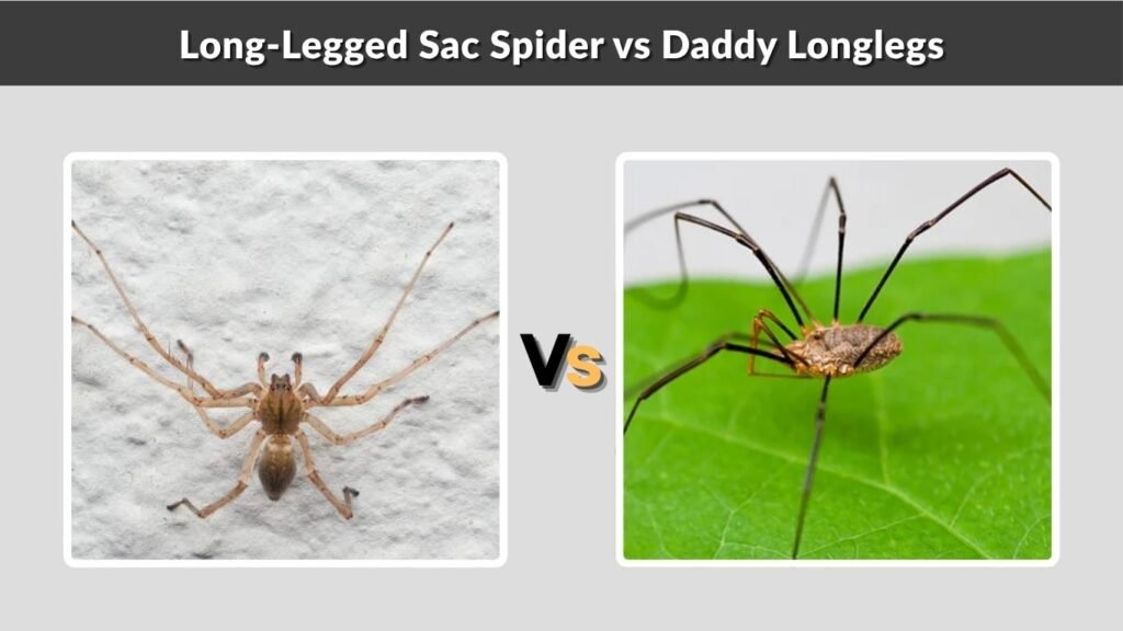 Long-Legged Sac Spider vs Daddy Longlegs