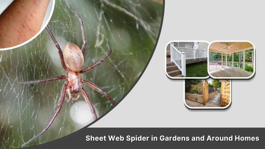 Sheet Web Spider in Gardens and Around Homes