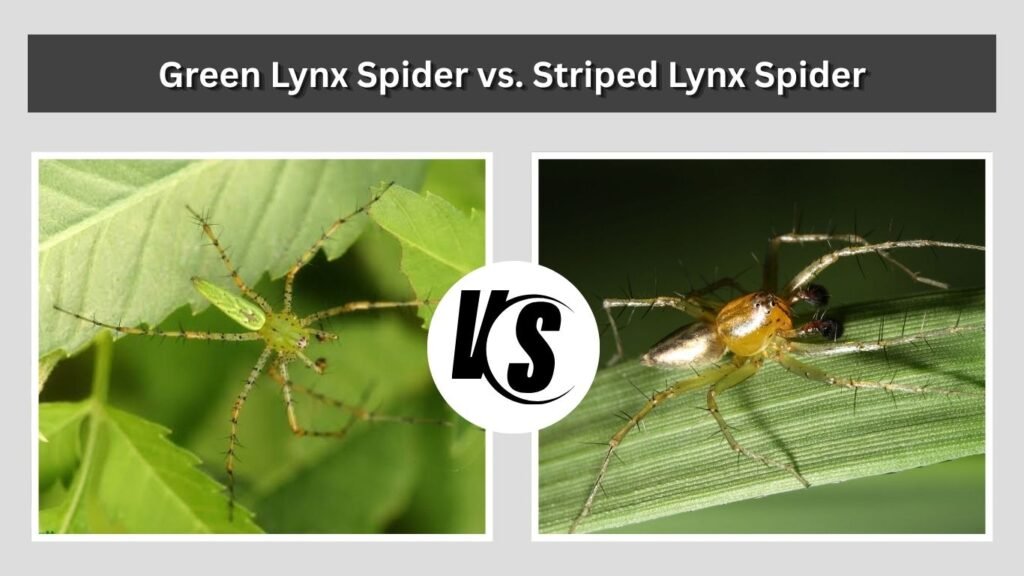 Green Lynx Spider vs. Striped Lynx Spider