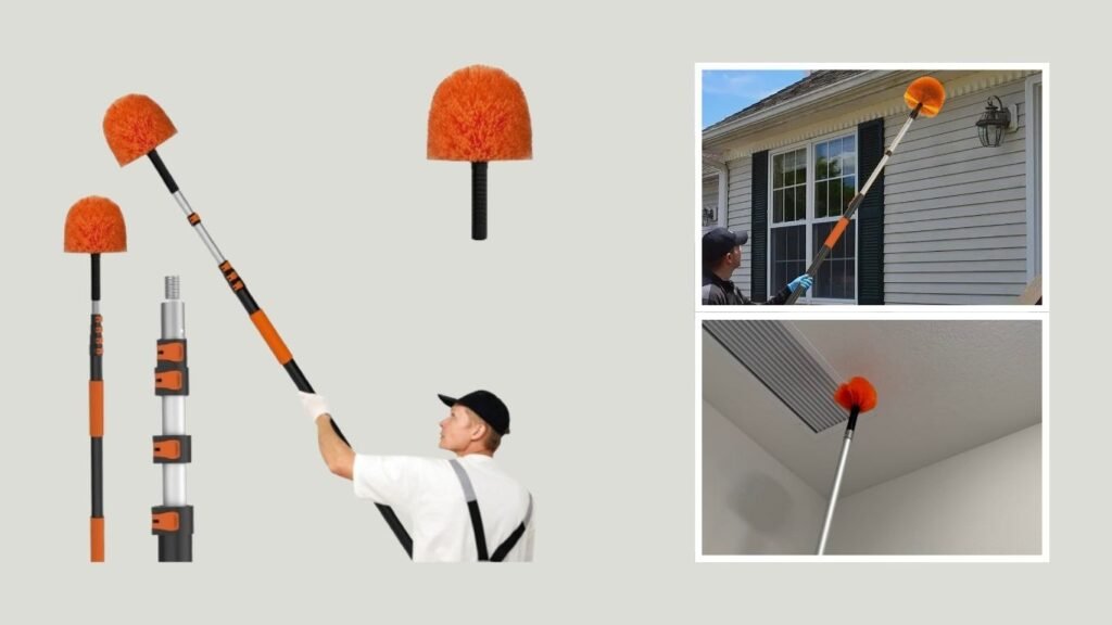 LAANPOLE 20FT Cobweb Duster with Extension Pole