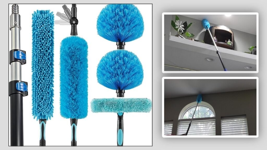 Extendable Reusable Cleaning Duster & Squeegee Kit