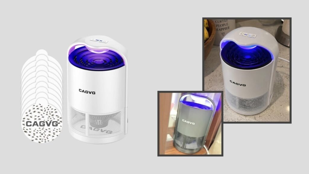 CAGVG Indoor Fruit Fly Trap with Suction & Adjustable Light