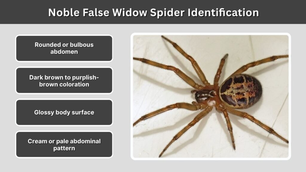 Noble False Widow Spider Identification