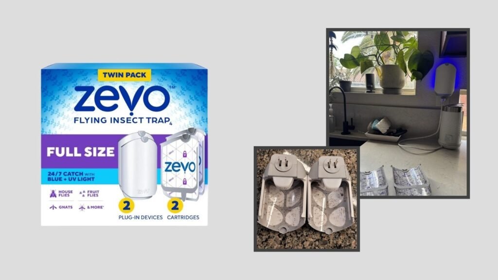 Zevo Flying Insect Trap – 2 Bases & 2 Refills