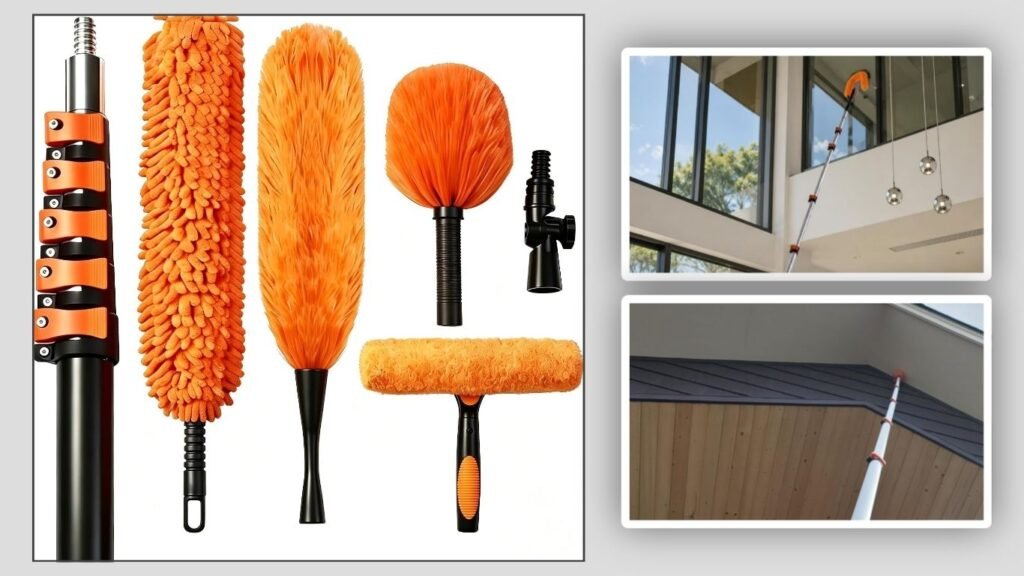 TONYINGO Flip-Lock Extension Pole Cleaning Set