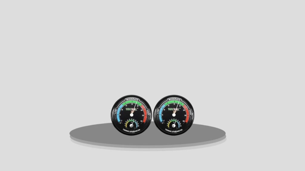 WACOOL Mini Analog Thermometer Hygrometer 2-Pack