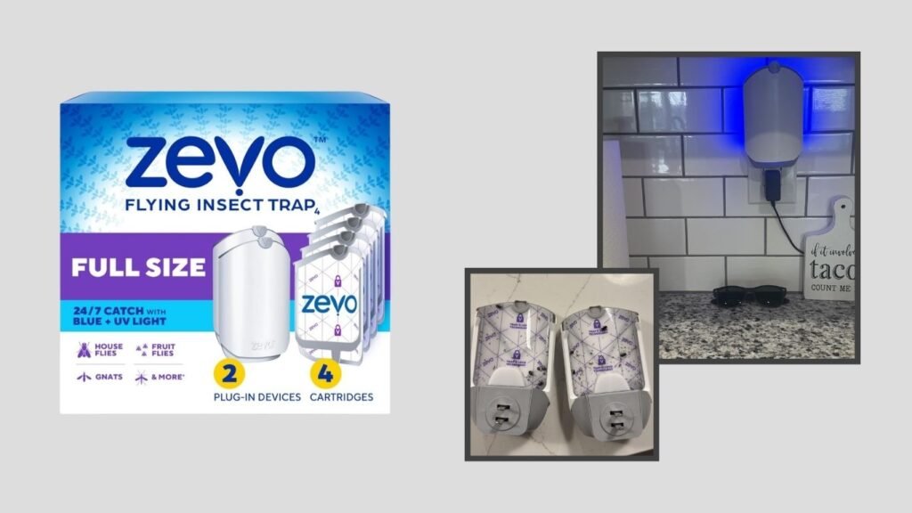 Zevo Flying Insect Trap – 2 Bases & 4 Refills