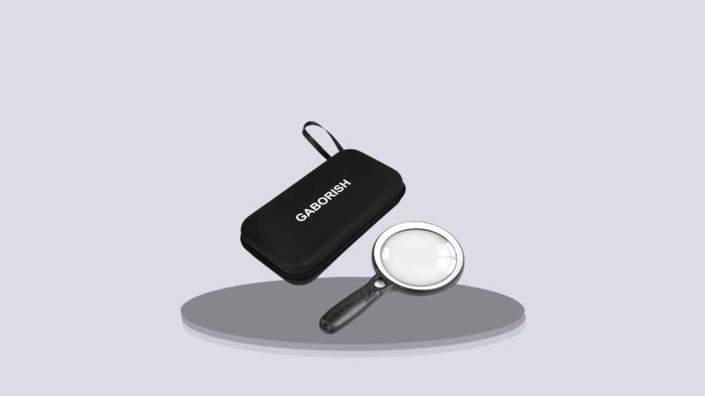 Rechargeable Illuminated Magnifying Glass with Case