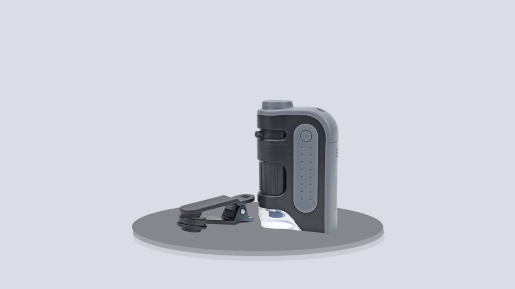 Carson MicroBrite Pro 60x–120x Pocket Microscope with Smartphone Adapter