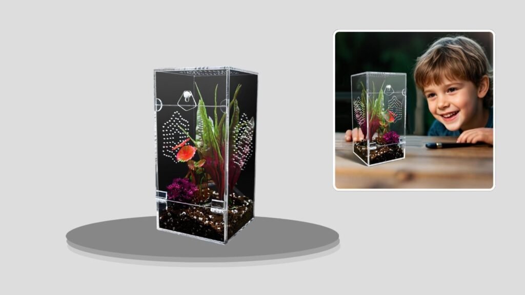 Ventilated Acrylic Jumping Spider & Tarantula Enclosure