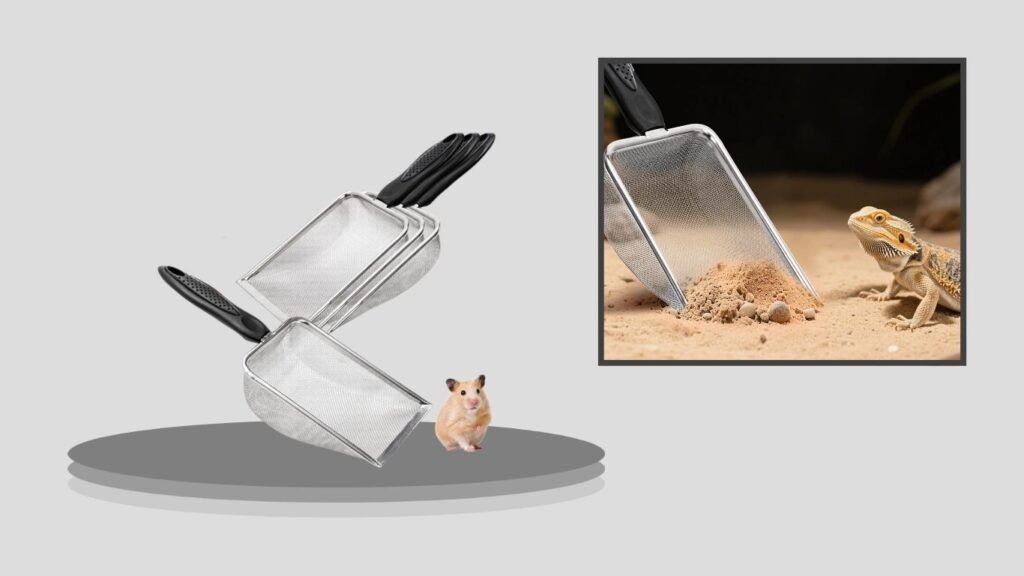Hiceeden Stainless Steel Hamster & Terrarium Waste Scooper