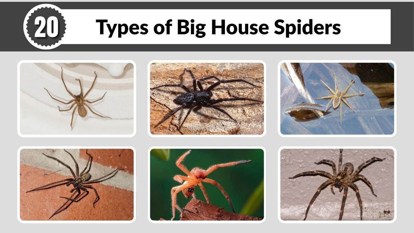 20 Types of Big House Spiders: Identification, Size & Facts