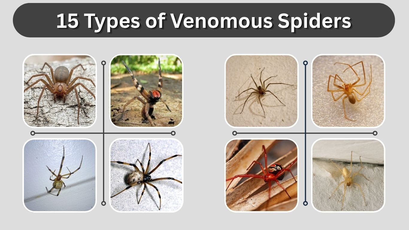 15 Types of Venomous Spiders: Identification, Habitat & Bites