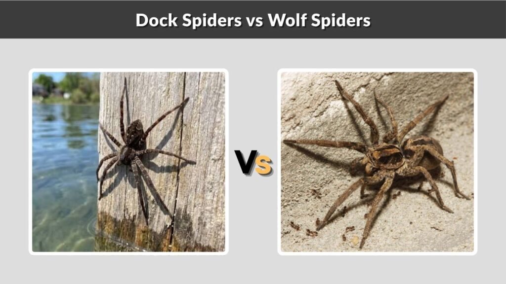 Dock Spiders vs Wolf Spiders
